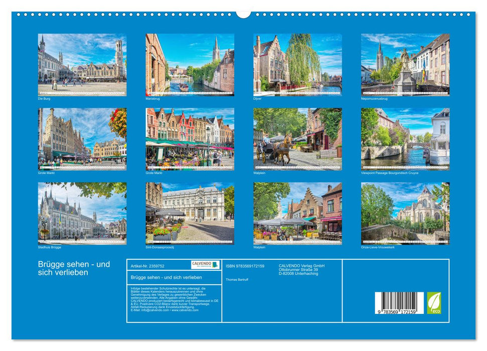 Brügge sehen - und sich verlieben (CALVENDO Premium Wandkalender 2027)