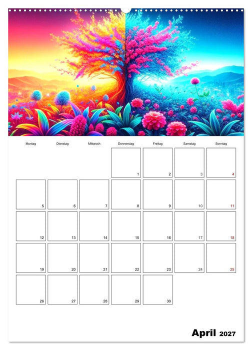 Neonlicht Familienplaner (CALVENDO Wandkalender 2027)