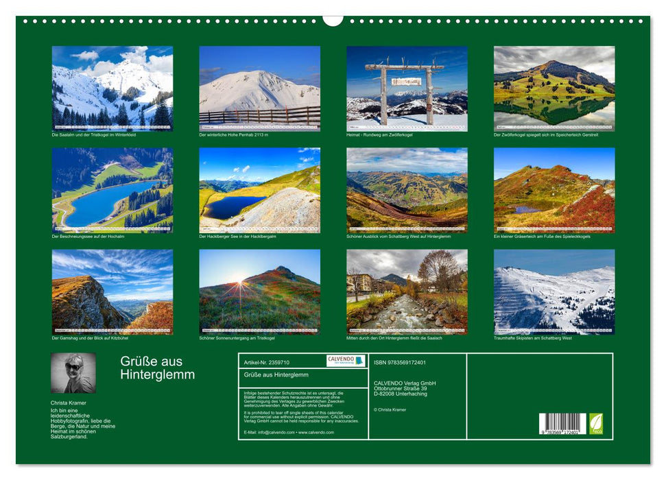 Grüße aus Hinterglemm (CALVENDO Wandkalender 2027)