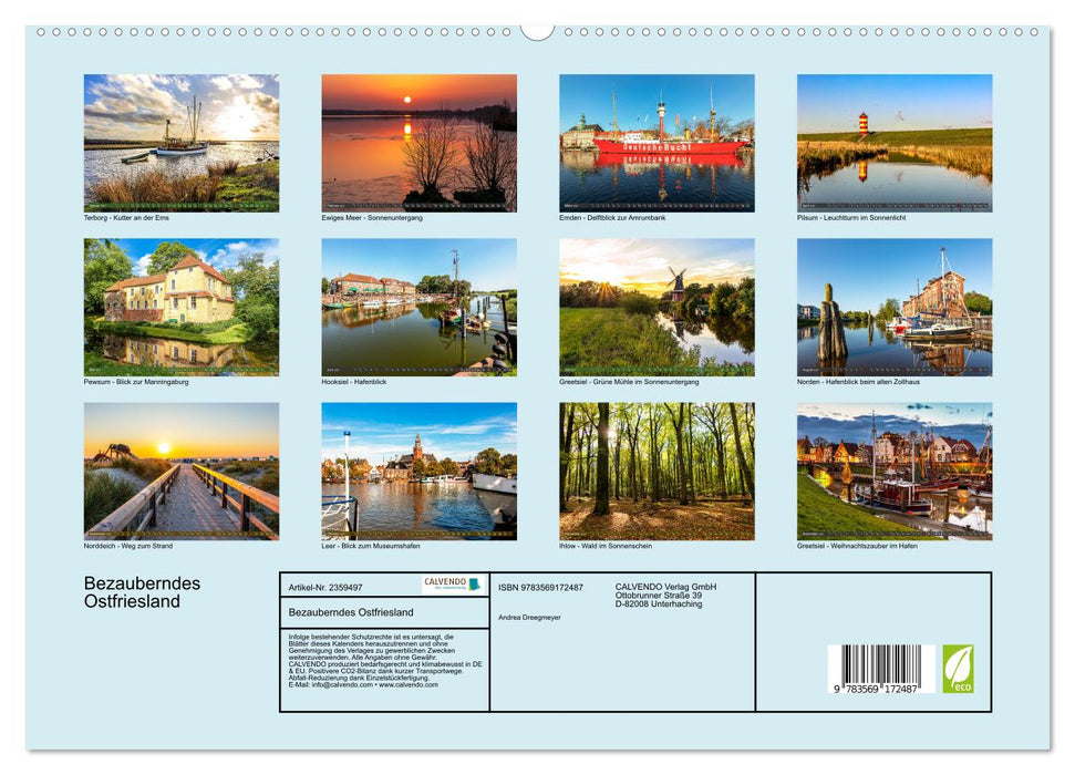 Bezauberndes Ostfriesland (CALVENDO Premium Wandkalender 2027)
