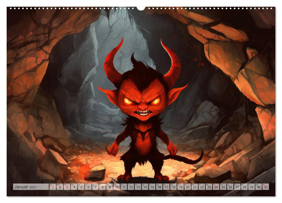 Süßes oder Saures - Ein Jahr voller Monsterspaß (CALVENDO Wandkalender 2027)