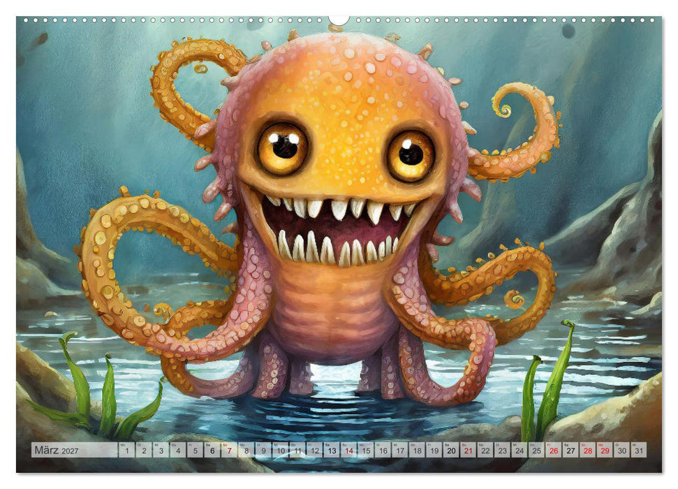 Süßes oder Saures - Ein Jahr voller Monsterspaß (CALVENDO Wandkalender 2027)