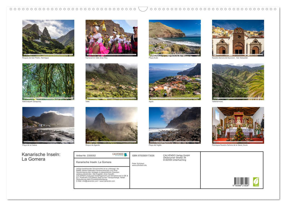 Kanarische Inseln: La Gomera (CALVENDO Wandkalender 2027)