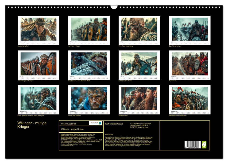 Wikinger - mutige Krieger (CALVENDO Wandkalender 2027)