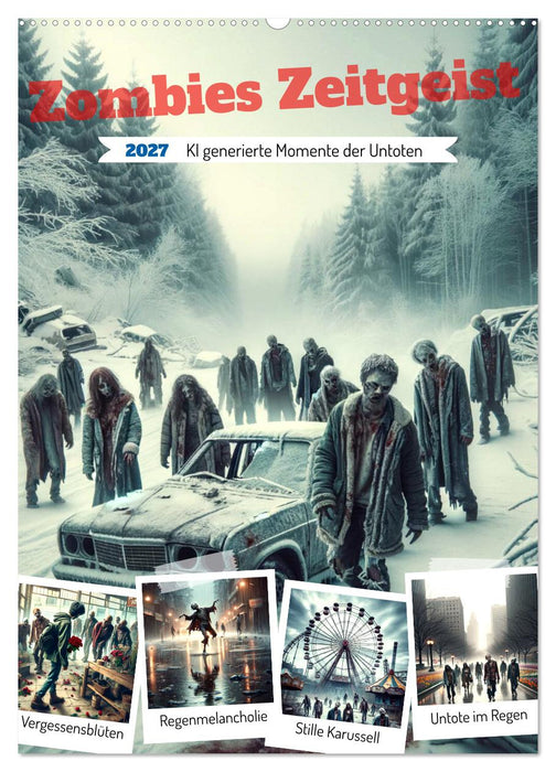 Zombies Zeitgeist - KI generierte Momente der Untoten (CALVENDO Wandkalender 2027)