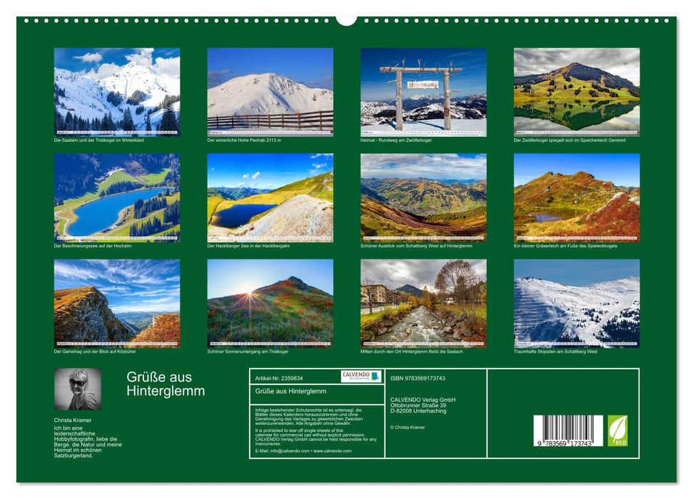 Grüße aus Hinterglemm (CALVENDO Premium Wandkalender 2027)