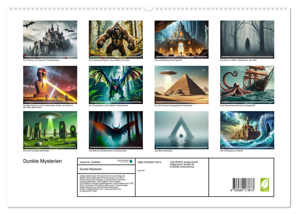 Dunkle Mysterien (CALVENDO Premium Wandkalender 2027)