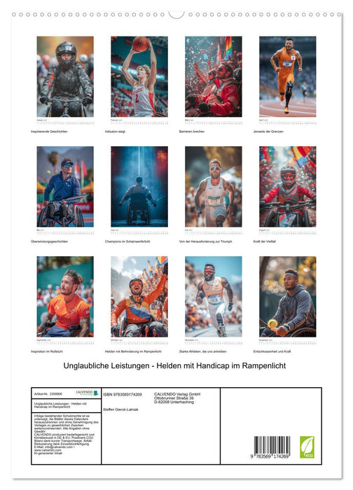 Unglaubliche Leistungen - Helden mit Handicap im Rampenlicht (CALVENDO Premium Wandkalender 2027)