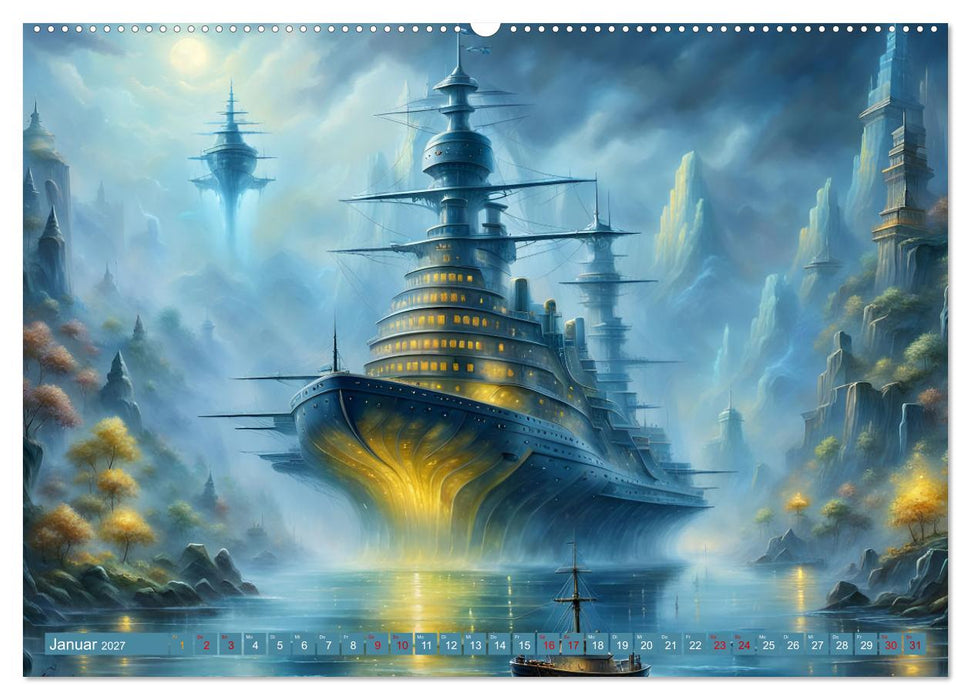 Futuristische Giganten Eine Welt von Morgen (CALVENDO Premium Wandkalender 2027)