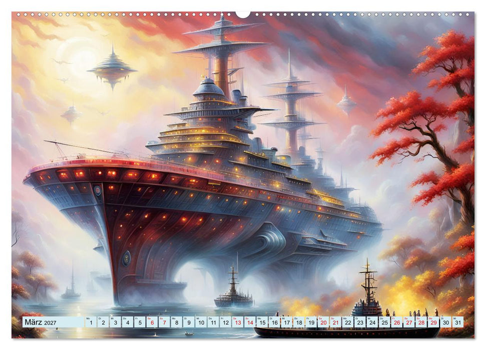 Futuristische Giganten Eine Welt von Morgen (CALVENDO Premium Wandkalender 2027)