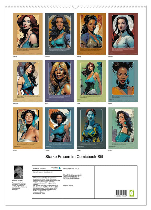 Starke Frauen im Comicbook-Stil (CALVENDO Wandkalender 2027)