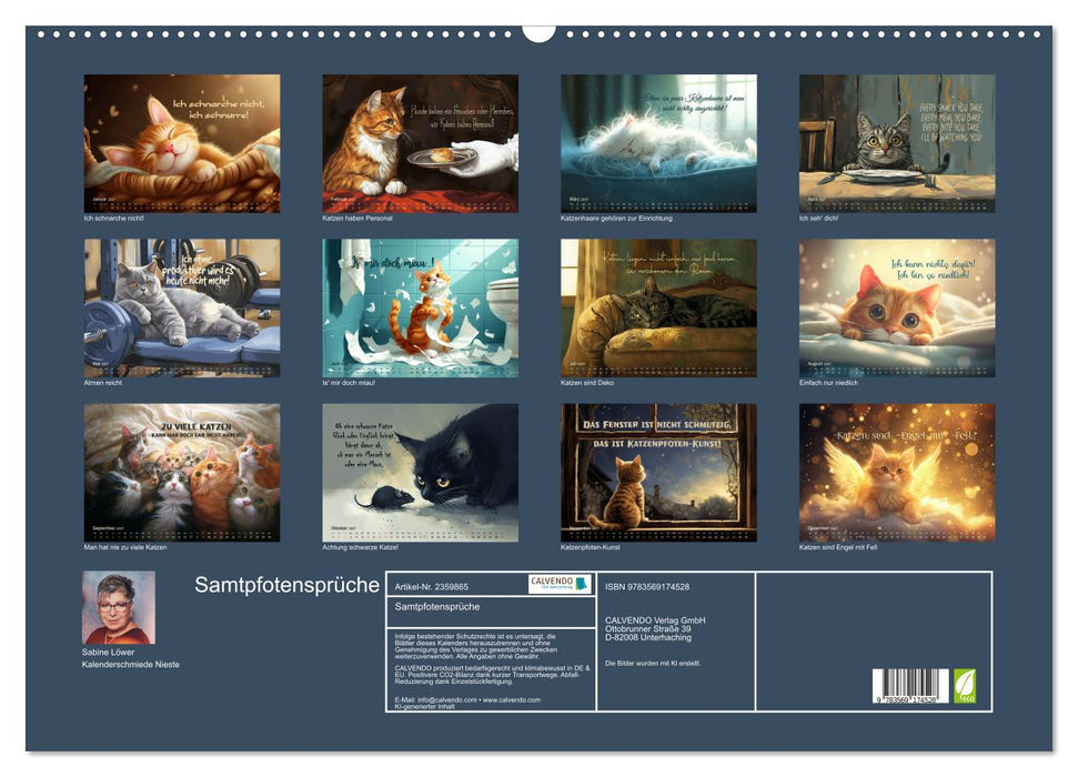 Samtpfotensprüche (CALVENDO Wandkalender 2027)