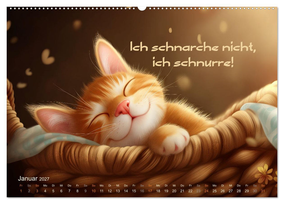 Samtpfotensprüche (CALVENDO Wandkalender 2027)