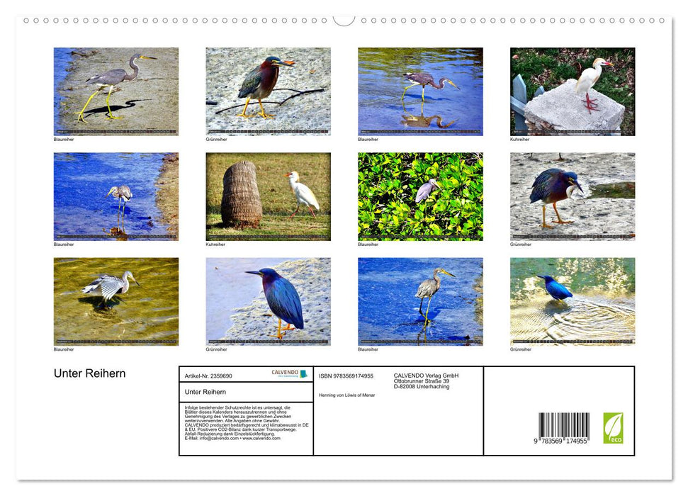 Unter Reihern (CALVENDO Premium Wandkalender 2027)