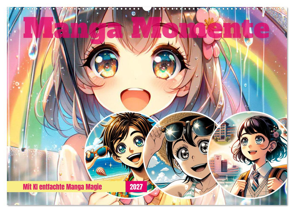 Manga Momente - Mit KI entfachte Manga Magie (CALVENDO Wandkalender 2027)