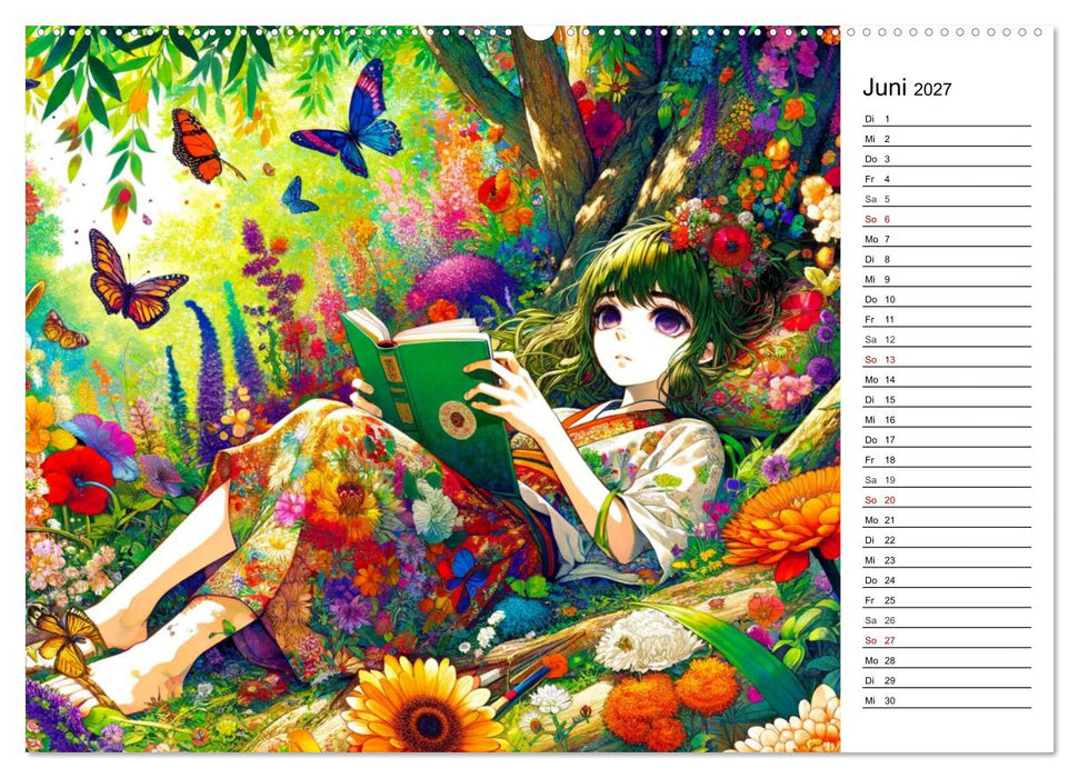 Manga Momente - Mit KI entfachte Manga Magie (CALVENDO Wandkalender 2027)