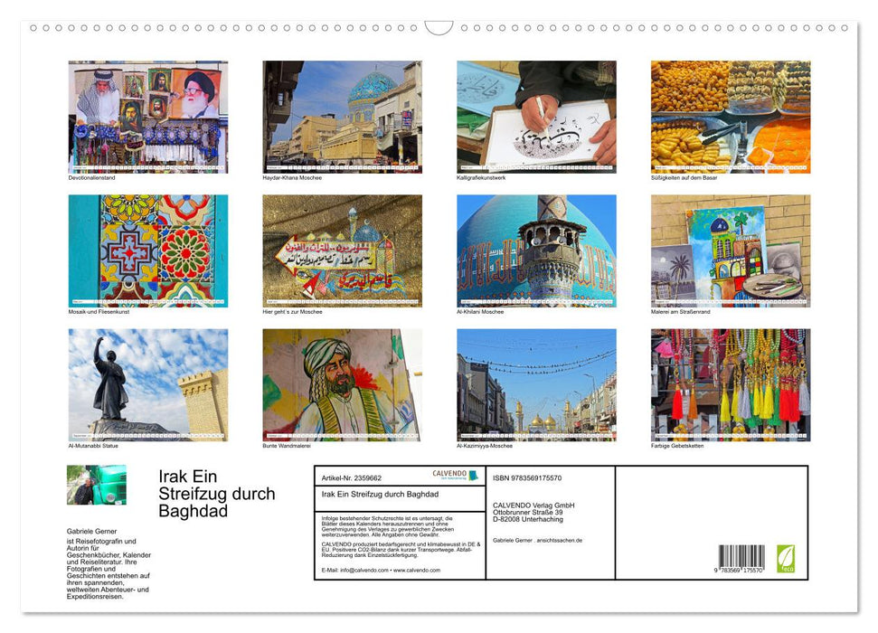 Irak Ein Streifzug durch Baghdad (CALVENDO Wandkalender 2027)