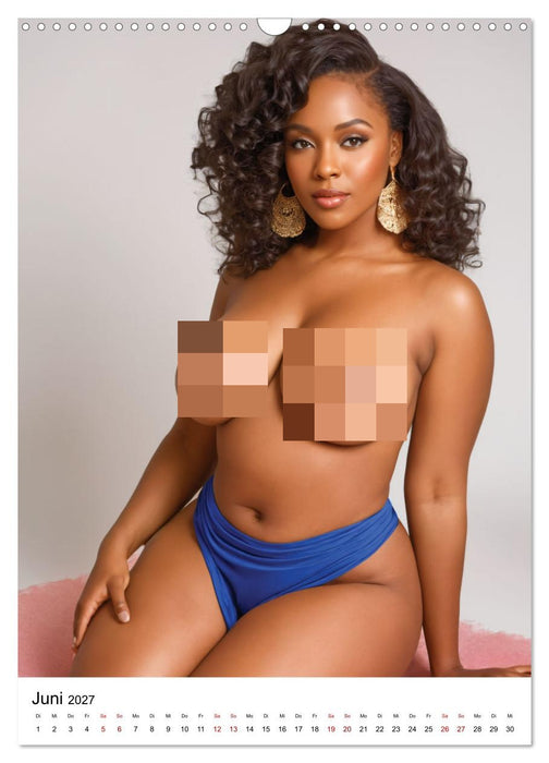 Busty Black - Vollbusige, exotische Frauen (CALVENDO Wandkalender 2027)