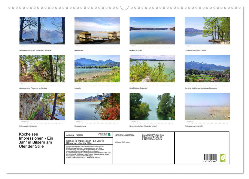 Kochelsee Impressionen - Ein Jahr in Bildern am Ufer der Stille (CALVENDO Wandkalender 2027)