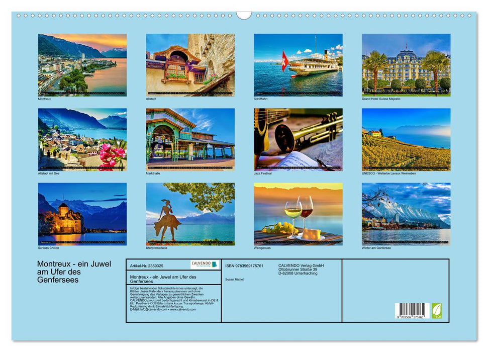 Montreux - ein Juwel am Ufer des Genfersees (CALVENDO Wandkalender 2027)