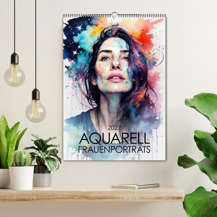Aquarell-Frauenporträts (CALVENDO Wandkalender 2027)