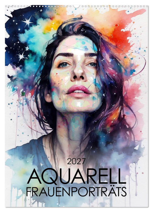 Aquarell-Frauenporträts (CALVENDO Wandkalender 2027)