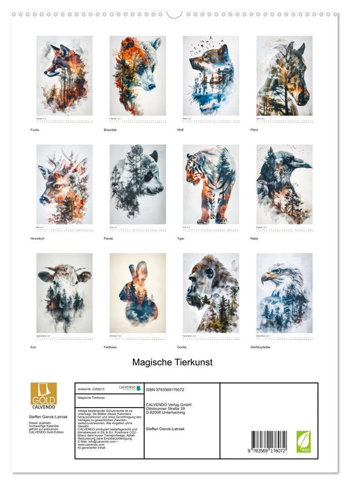 Magische Tierkunst (CALVENDO Premium Wandkalender 2027)