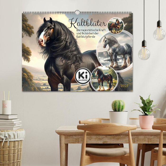 Kaltblüter - Die majestätische Kraft und Schönheit der Kaltblutpferde (CALVENDO Wandkalender 2027)