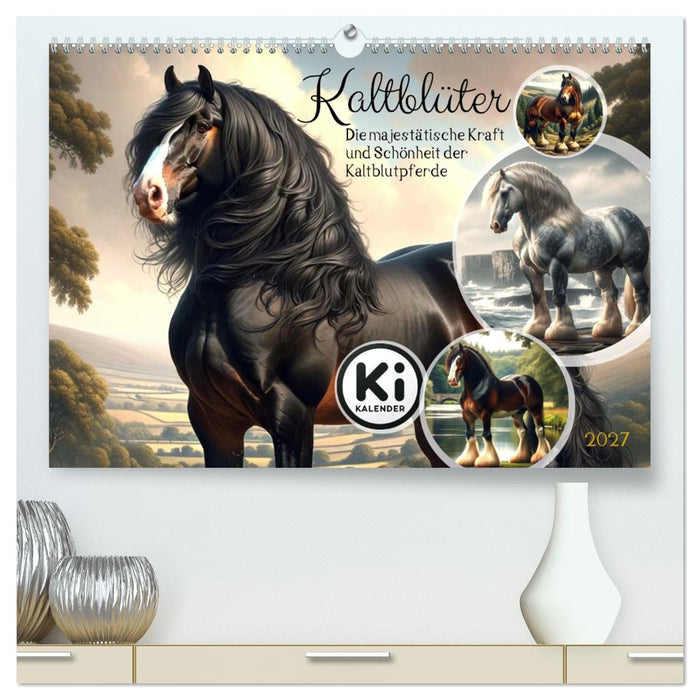 Kaltblüter - Die majestätische Kraft und Schönheit der Kaltblutpferde (CALVENDO Premium Wandkalender 2027)