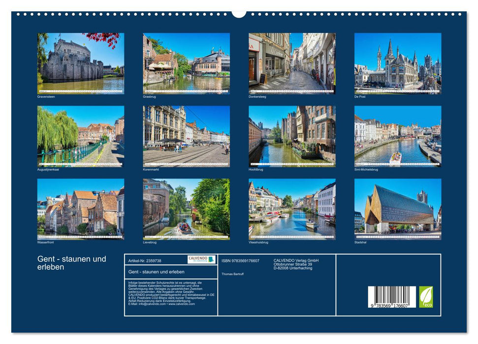 Gent - staunen und erleben (CALVENDO Premium Wandkalender 2027)