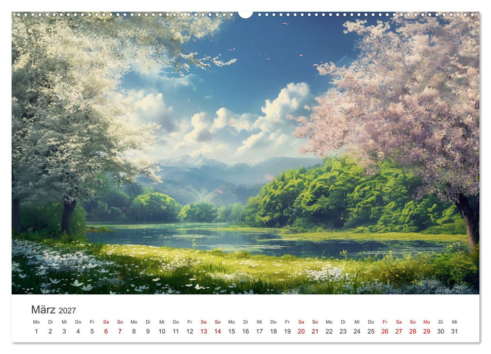 Anime - Welten: Eine Reise durch verträumte Welten (CALVENDO Premium Wandkalender 2027)