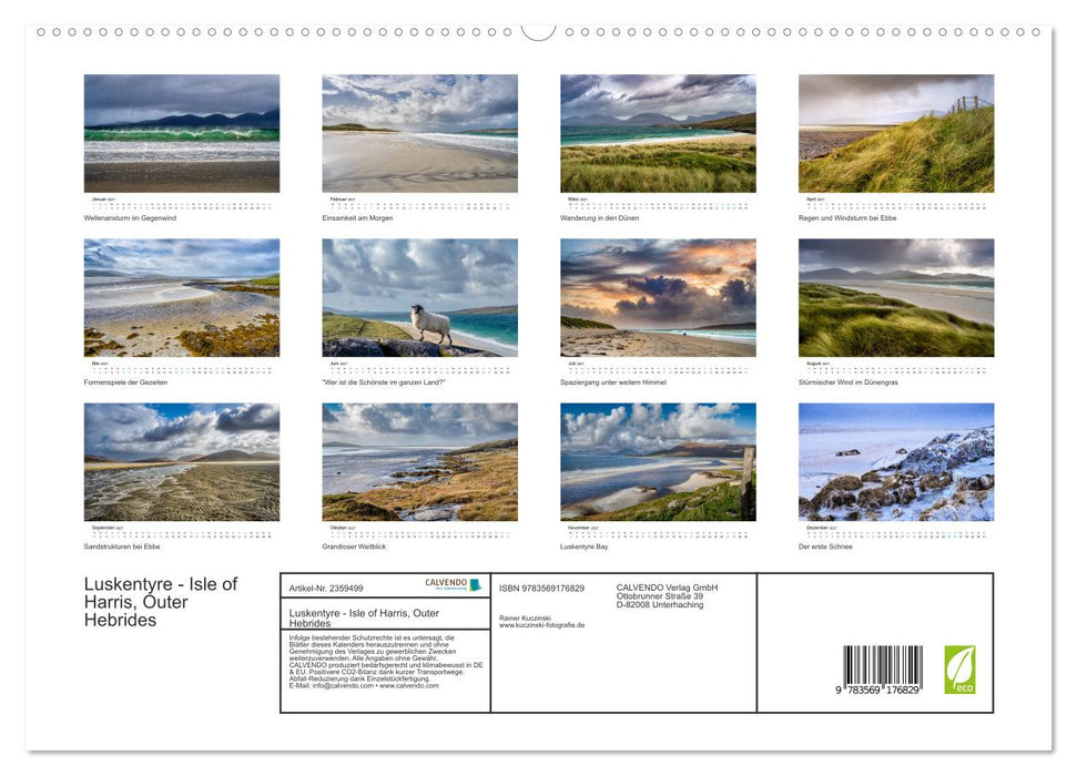 Luskentyre - Isle of Harris, Outer Hebrides (CALVENDO Premium Wandkalender 2027)