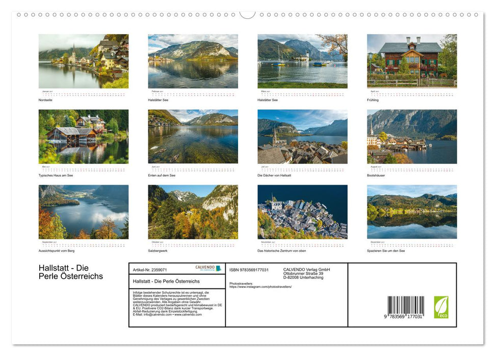 Hallstatt - Die Perle Österreichs (CALVENDO Premium Wandkalender 2027)