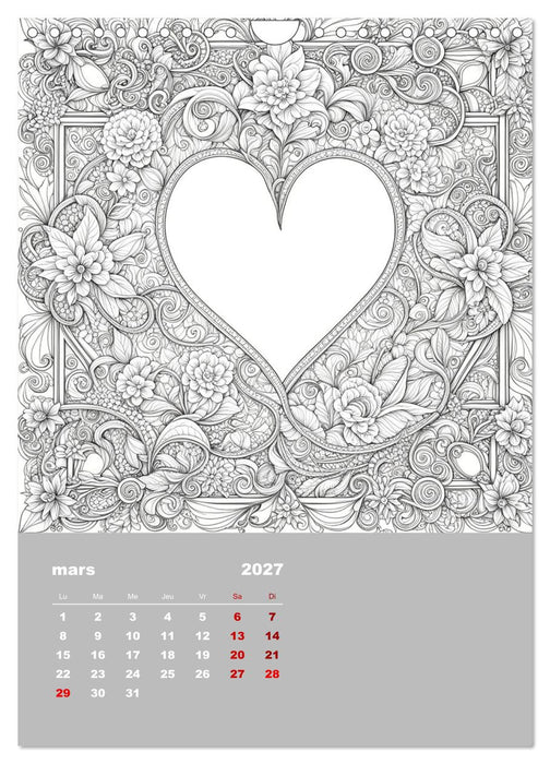 Coloriage (CALVENDO Calendrier mensuel 2027)