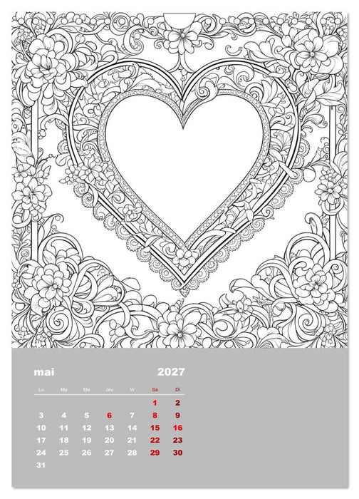 Coloriage (CALVENDO Calendrier mensuel 2027)