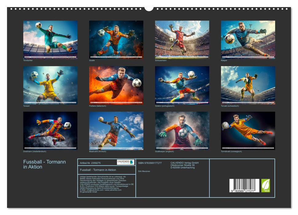 Fussball - Tormann in Aktion (CALVENDO Premium Wandkalender 2027)