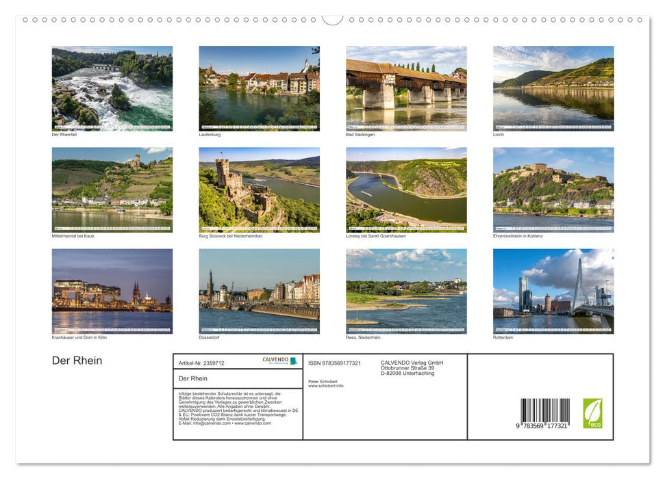 Der Rhein (CALVENDO Premium Wandkalender 2027)