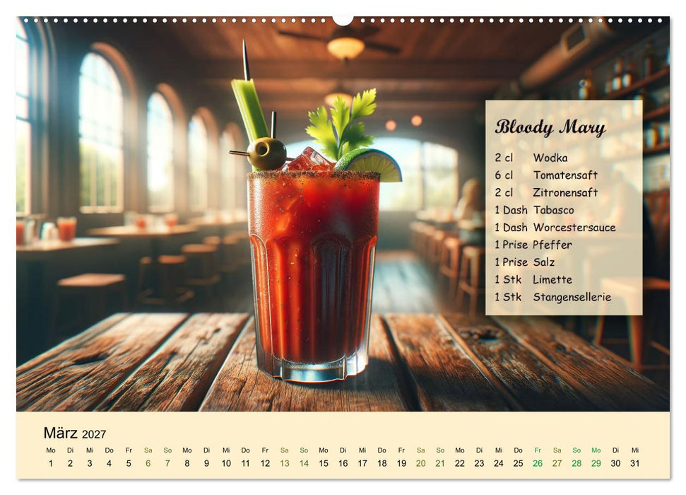 Cocktail-Klassiker (CALVENDO Premium Wandkalender 2027)