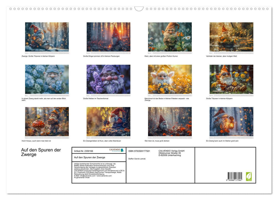 Auf den Spuren der Zwerge (CALVENDO Wandkalender 2027)
