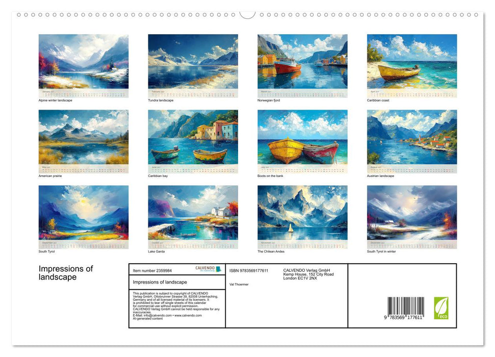 Impressions of landscape (CALVENDO Premium-Calendar 2027)