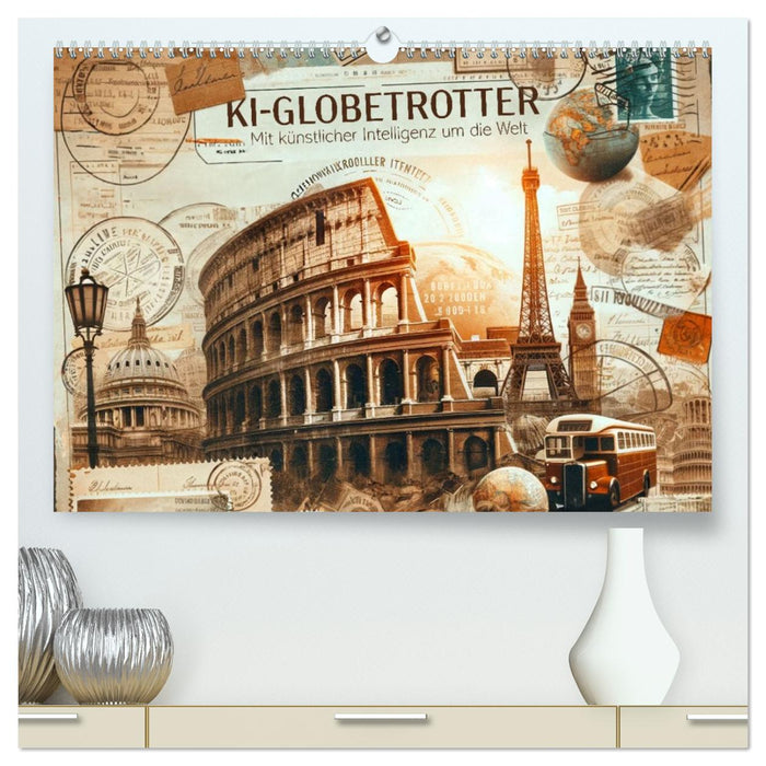 KI-Globetrotter: Mit künstlicher Intelligenz um die Welt (CALVENDO Premium Wandkalender 2027)