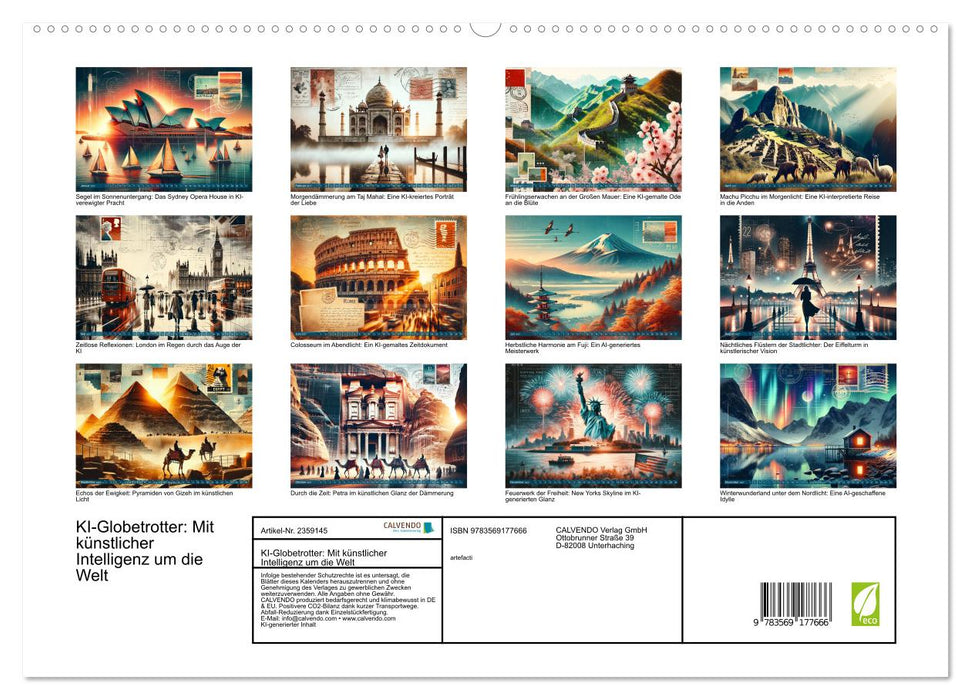 KI-Globetrotter: Mit künstlicher Intelligenz um die Welt (CALVENDO Premium Wandkalender 2027)