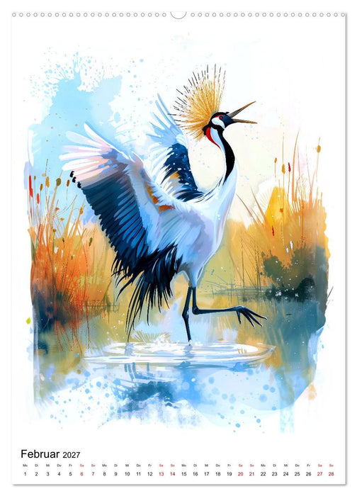 Afrikas Tiere - Illustriert in Wasserfarben (CALVENDO Wandkalender 2027)