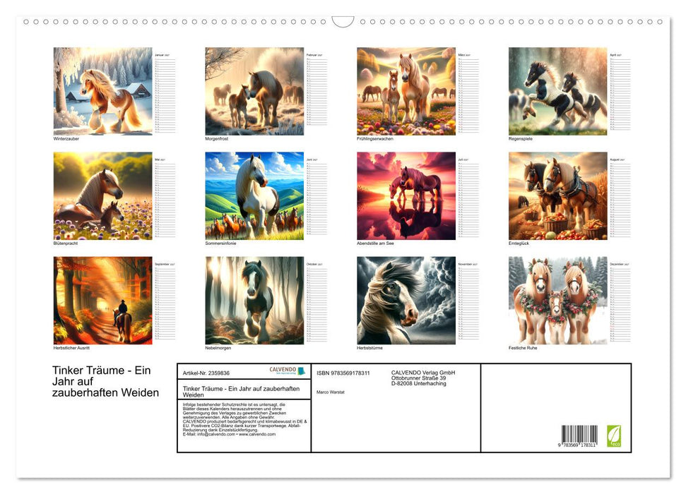 Tinker Träume - Ein Jahr auf zauberhaften Weiden (CALVENDO Wandkalender 2027)