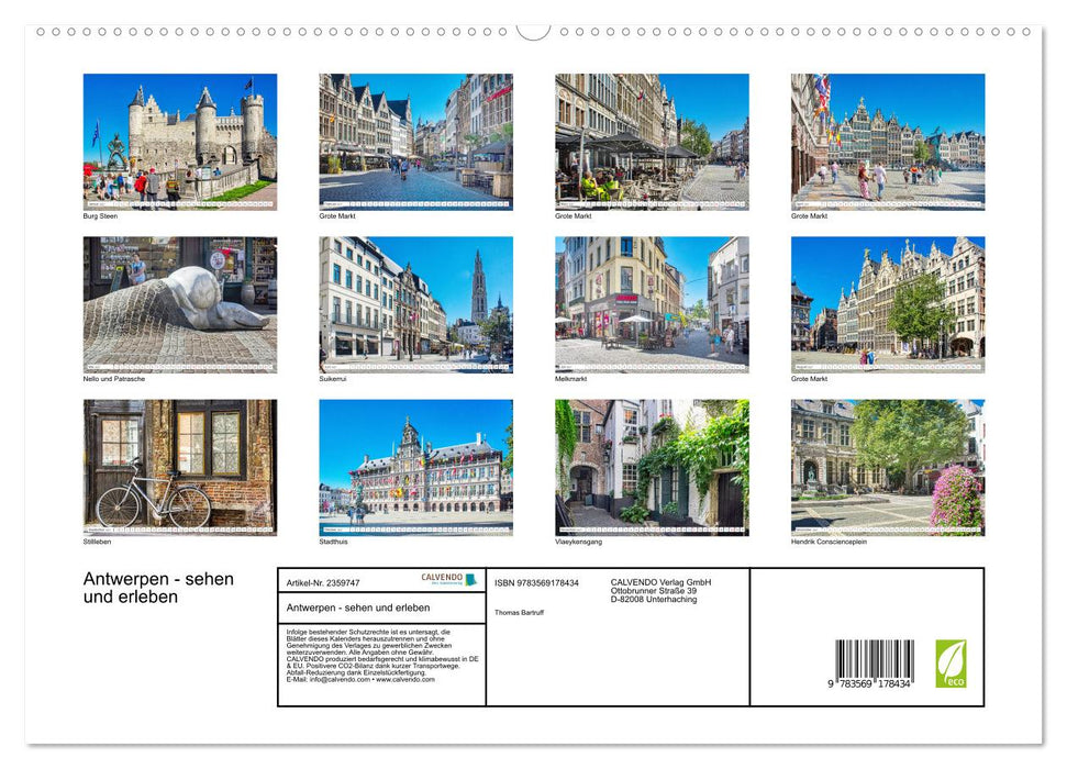 Antwerpen - sehen und erleben (CALVENDO Premium Wandkalender 2027)