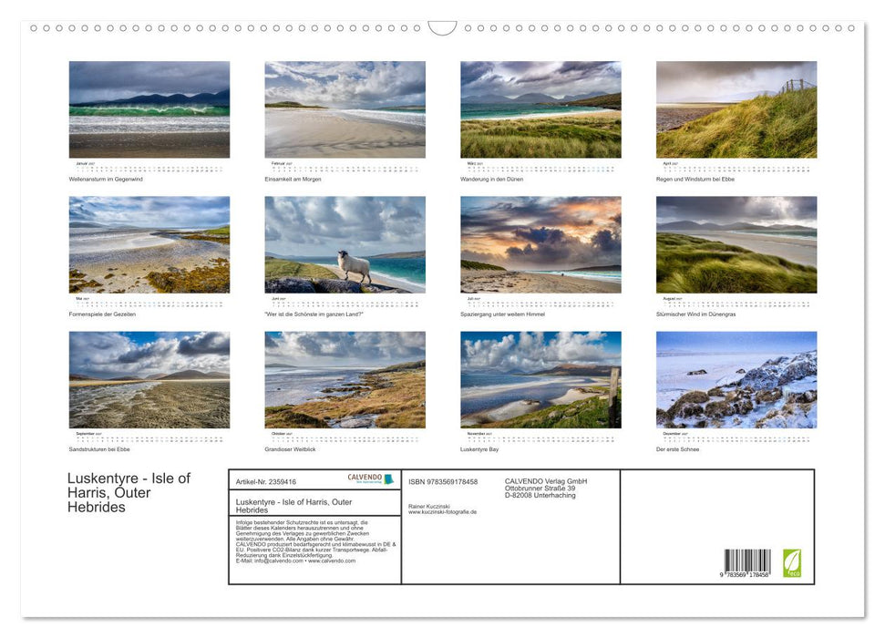 Luskentyre - Isle of Harris, Outer Hebrides (CALVENDO Wandkalender 2027)