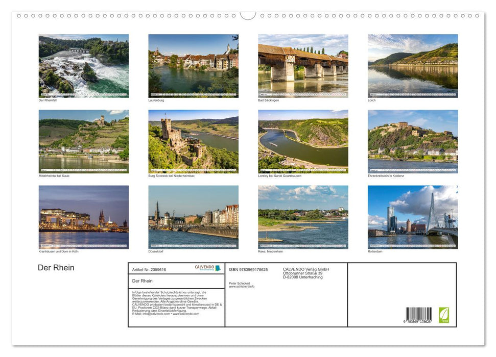 Der Rhein (CALVENDO Wandkalender 2027)