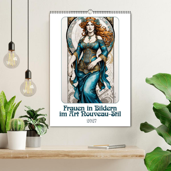 Frauen in Bildern im Art Nouveau-Stil (CALVENDO Wandkalender 2027)