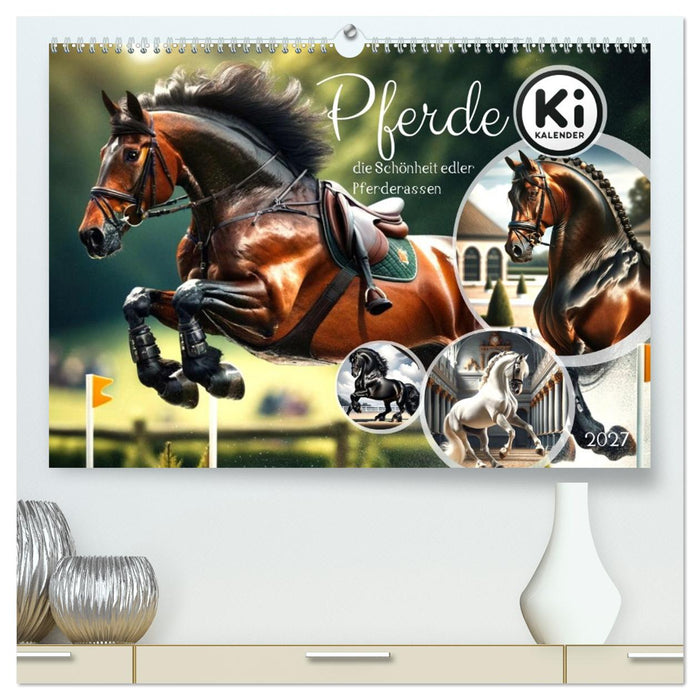 Pferde - die Schönheit edler Pferderassen (CALVENDO Premium Wandkalender 2027)