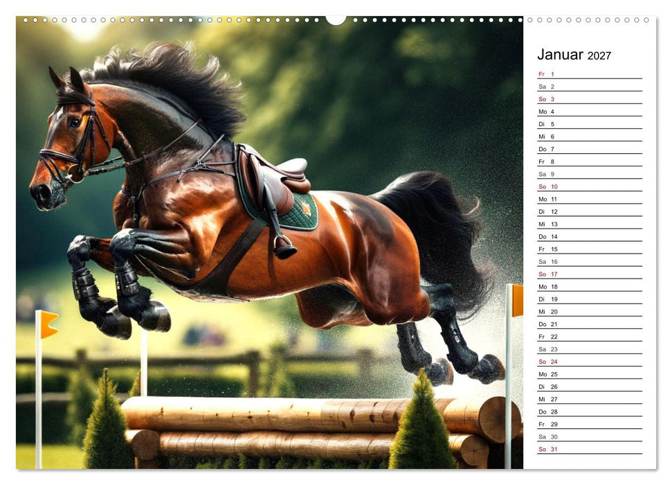Pferde - die Schönheit edler Pferderassen (CALVENDO Premium Wandkalender 2027)